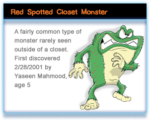 Red Spotted Closet Monster